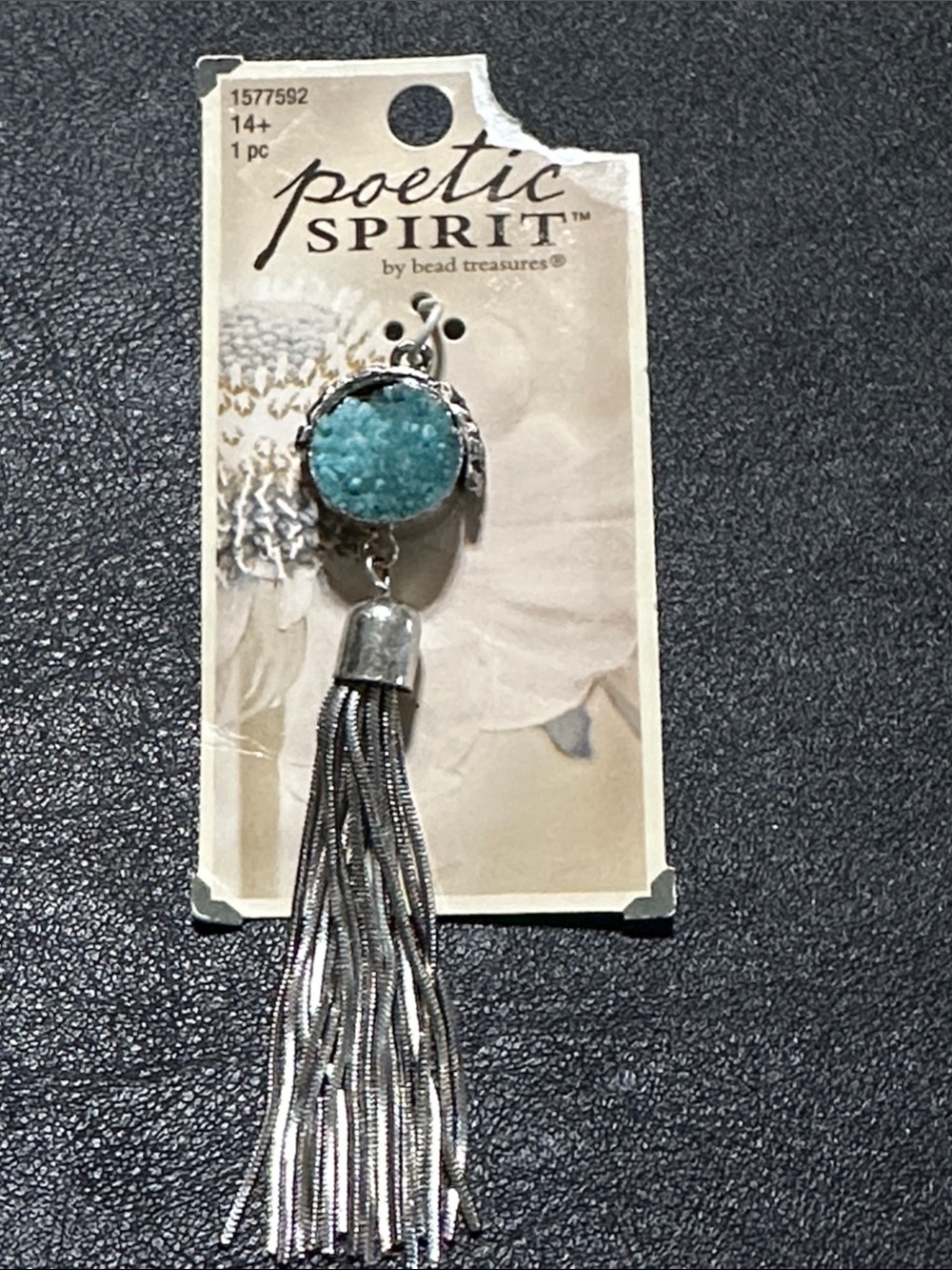 101.  Poetic Spirit by Bead Treasures Druzy Tassel Pendant